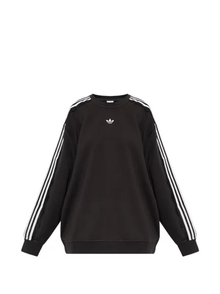 Hanorac crewneck Adidas tenis cu autograf negru
