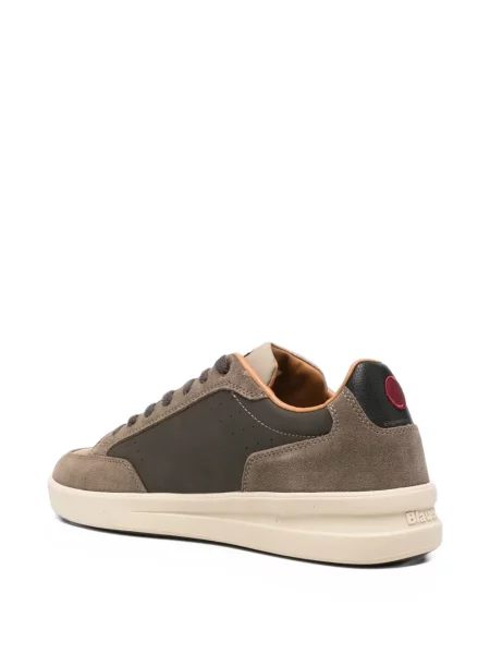 Sneakerși Blauer din piele cu imagine gri