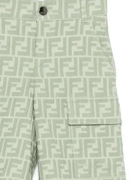 Szorty cargo dziecięce Fendi zielone