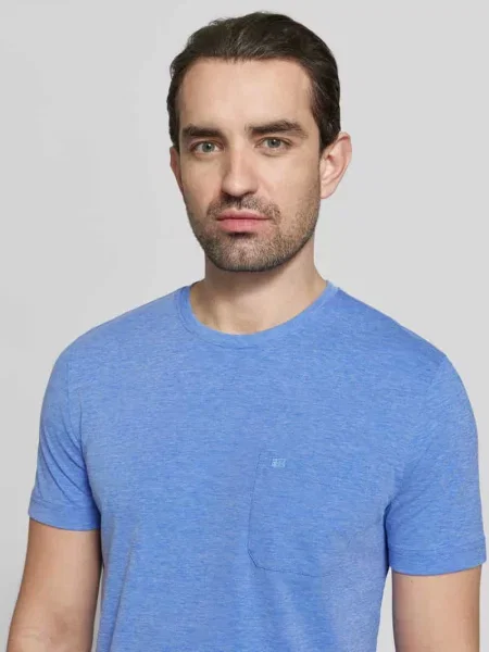 T-shirt z okrągłym dekoltem i Brustaszą Christian Berg Men niebieska