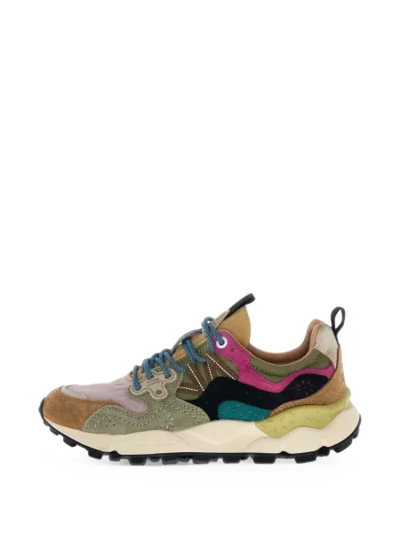 Sneakerși Flower Mountain din piele de căprioară cu model floral