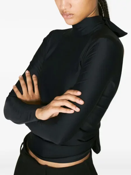 Дълго тениска Balenciaga черно