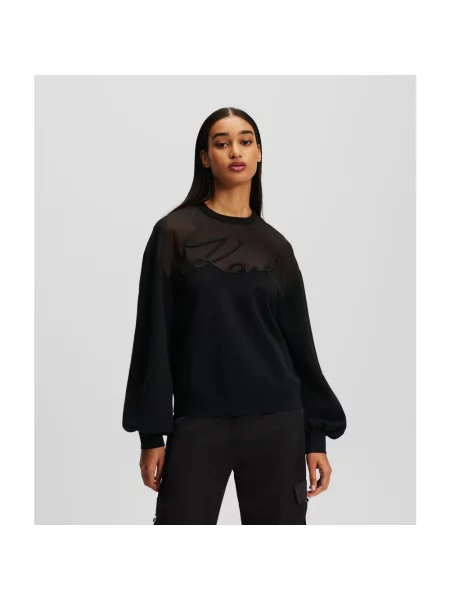 Haftowana bluza Karl Lagerfeld czarna