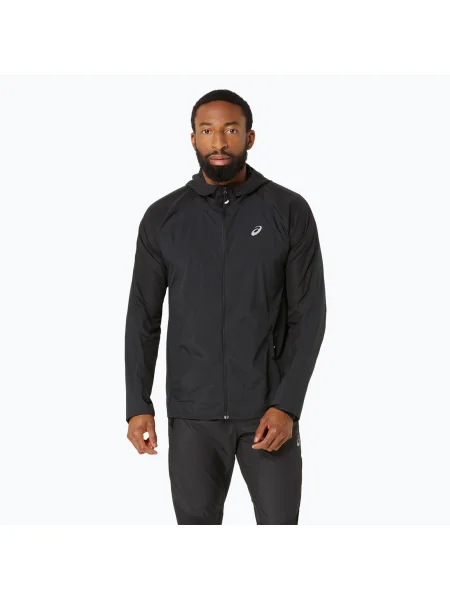 Jachetă de alergare pentru bărbați ASICS Road Packable performance black negru