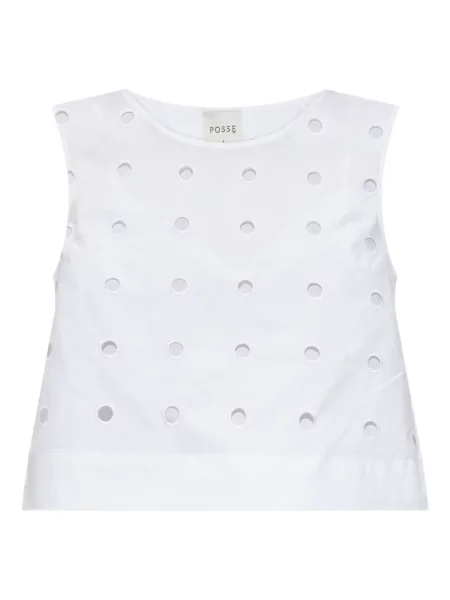 Bluzka Posse bez rękawów biała
