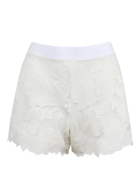 Szorty Fleur Du Mal w kwiatki białe