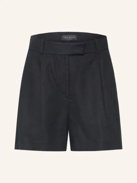 Ted Baker Šortky Machii Z Lnu černá