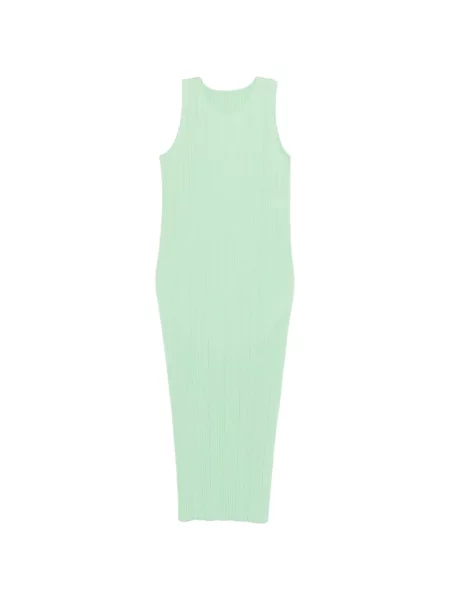 Rochie fără mâneci Pleats Please Issey Miyake fără mâneci plisată de costum verde
