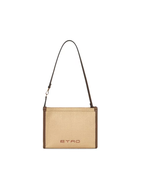 Haftowana torba Etro beżowa