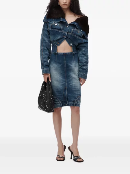 Fustă din denim Alexander Wang albastru