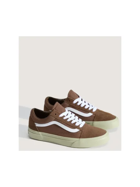 Sneakersy Vans Old Skool skórzane brązowe