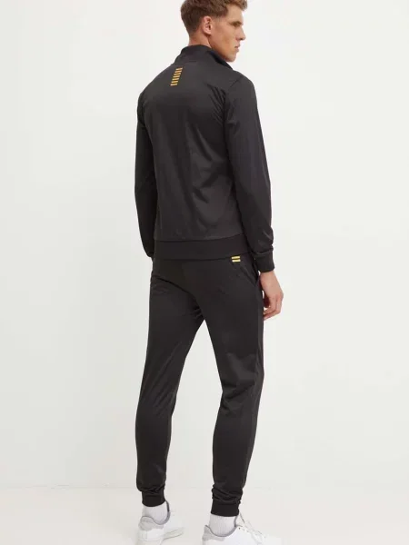 Obleka ukrojena obleka Ea7 Emporio Armani črna