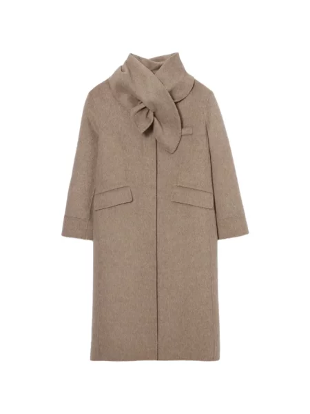 Gulerat lung palton Claudie Pierlot de lână