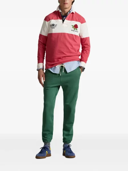 Briaunotas pusiau užtrauktukas zomšinės bokseriai Polo Ralph Lauren balta
