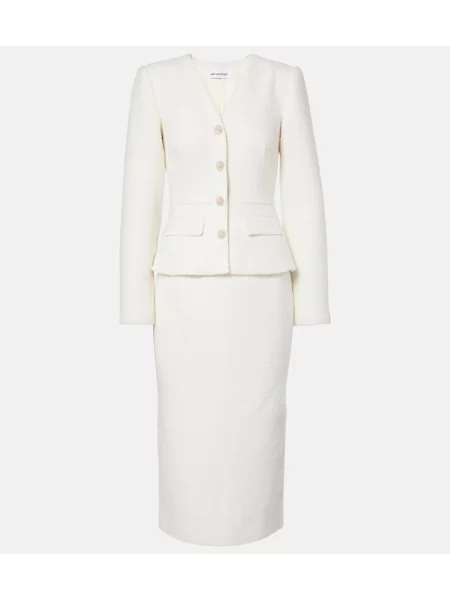 Midi obleka Self-portrait bela