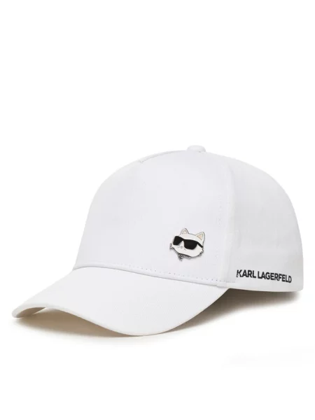 Czapka z daszkiem Karl Lagerfeld Kids biała