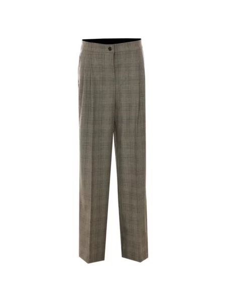 Pantaloni Pinko în carouri maro
