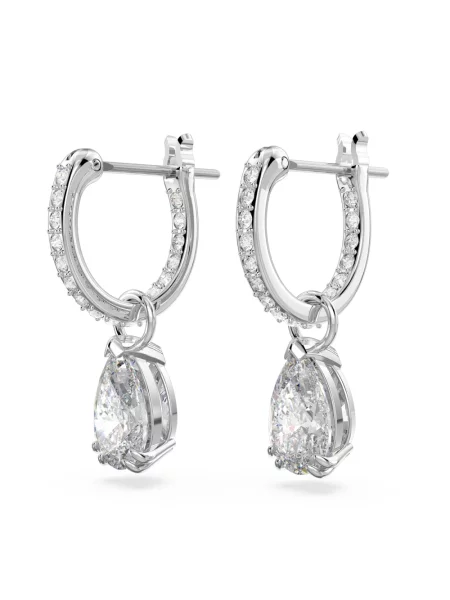 Lniane kolczyki Swarovski szare