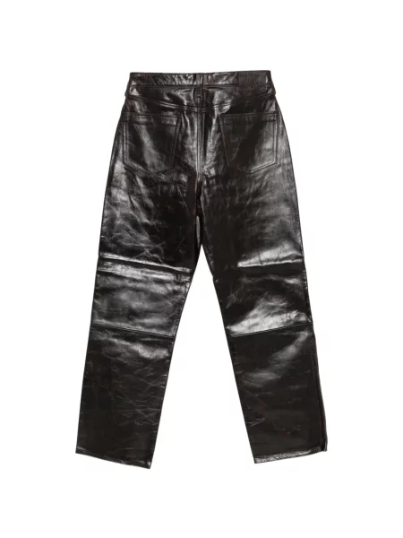 Pantaloni Stüssy din piele maro