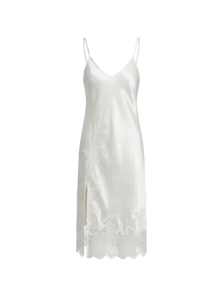 Rochie midi Almaz din satin alb