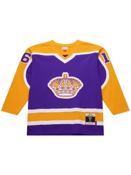 Cămașă Mitchell & Ness din jerseu violet