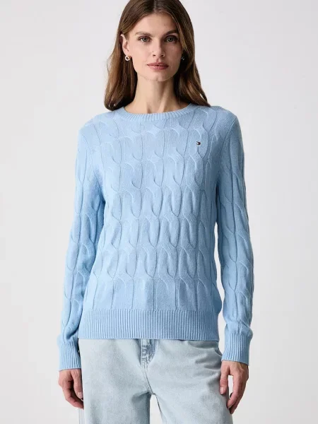 Tommy Hilfiger pulover pentru femei din lână albastru