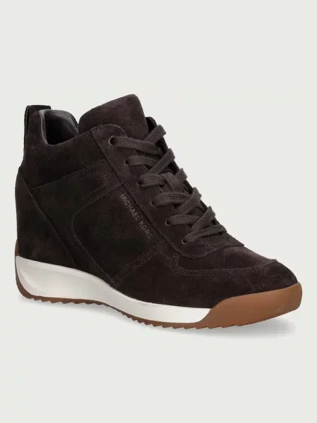 MICHAEL Michael Kors Nikko S2 Wedge Trainer sneakers pentru femei din piele întoarsă maro