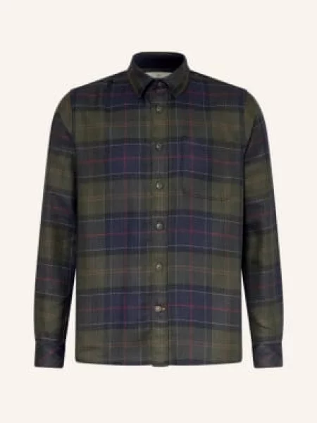 Barbour Košile Relaxed Fit tmavě zelená / tmavě modrá