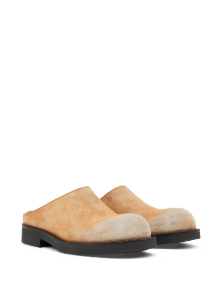 Papuci tip mules Mm6 Maison Margiela din piele de căprioară