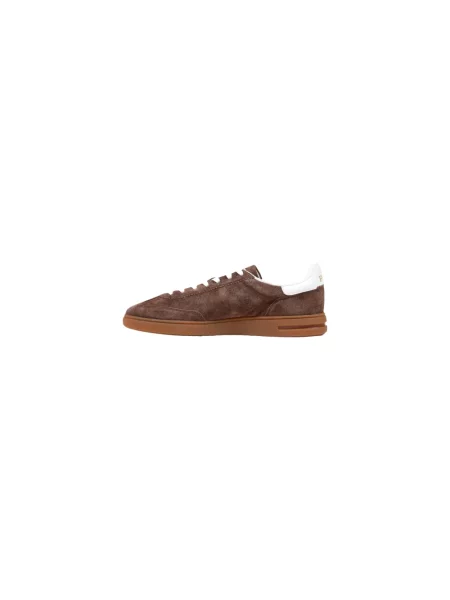 Sneakersy Ralph Lauren sznurowane skórzane brązowe