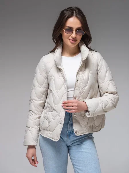 Демісезонна куртка VIVA WEAR молочний