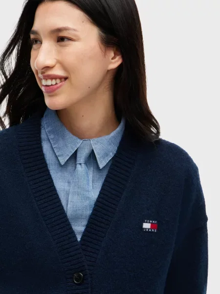 Пухнастий кардиган Tommy Jeans синій