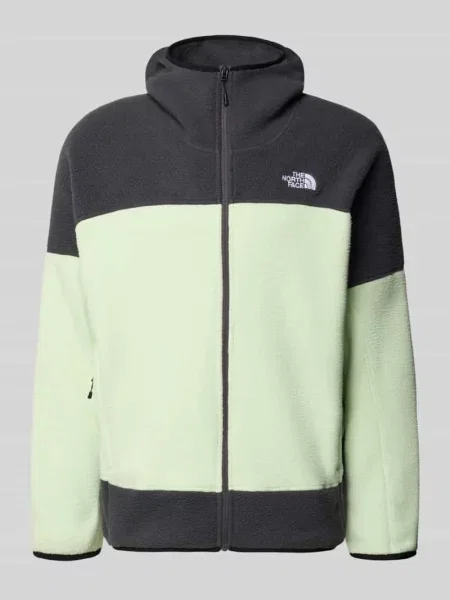 Kurtka z polaru z kapturem i wyhaftowanym logo The North Face czarna