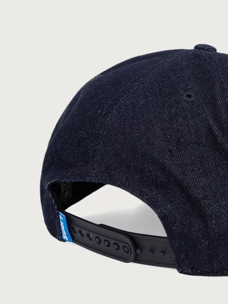 Les Deux czapka z daszkiem snapback jeansowa x Detroit Lions granatowa