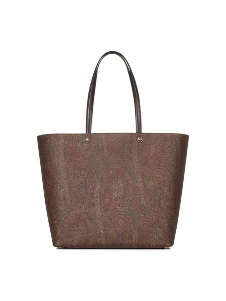 Torebka Etro z wzorem paisley żakardowa brązowa