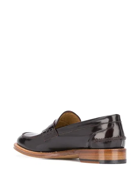 Pantofi loafer Dell'oglio din piele slip-on maro