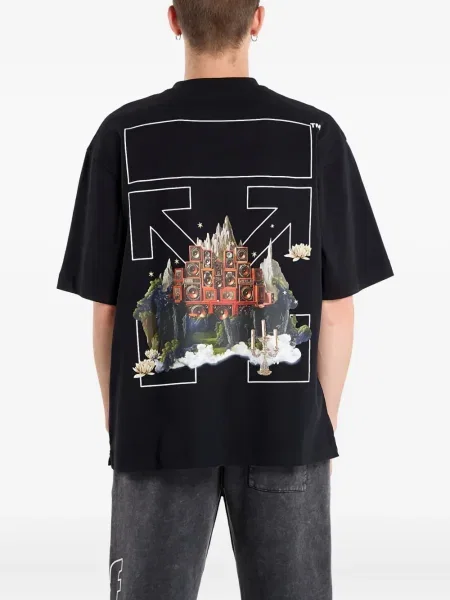 Tricou Off-white cu imagine alb