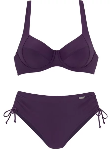 LASCANA Costum de baie două piese mov închis