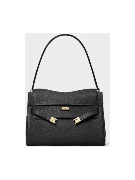 Duża torebka skórzana Tory Burch skórzana czarna