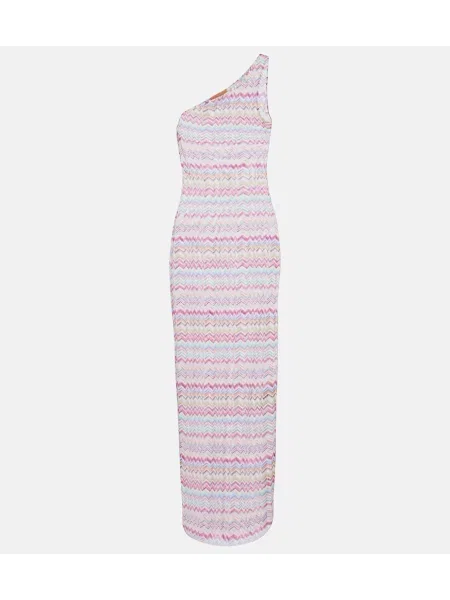 Rochie maxi Missoni cu un umăr gol de costum