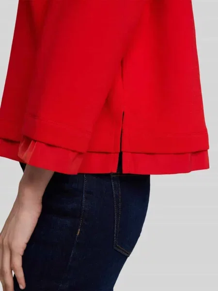 Bluza z domieszką bawełny Tom Tailor czerwona