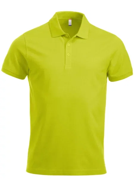 Clique Classic Lincoln S/S koszulka polo z bawełny nowoczesny krój – zielona
