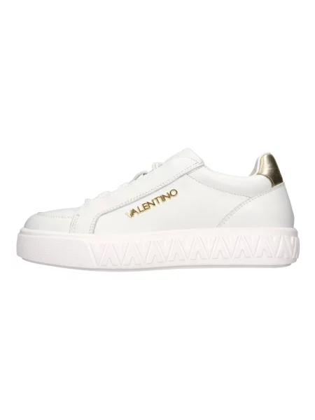 Lniane sneakersy Valentino na platformie białe