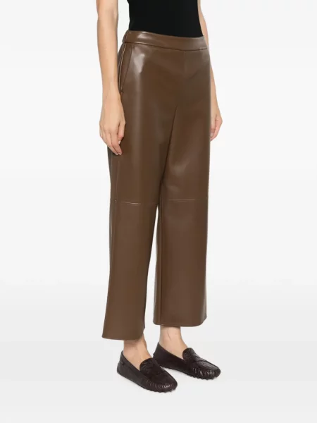 Decupat pantaloni 's Max Mara din piele maro