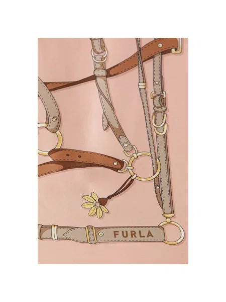 Furla chusta jedwabna różowa