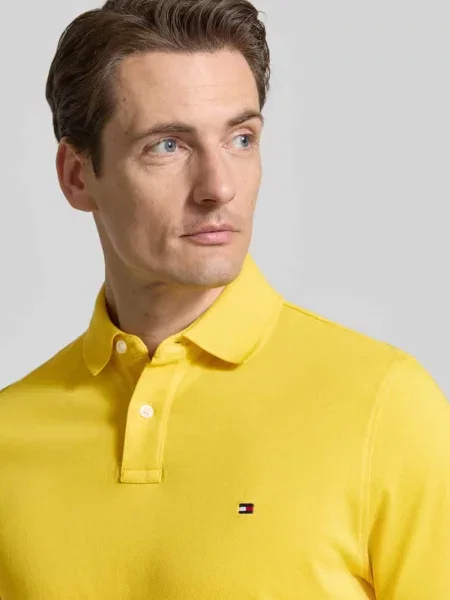 Tommy Hilfiger polo wzorzysty żółty