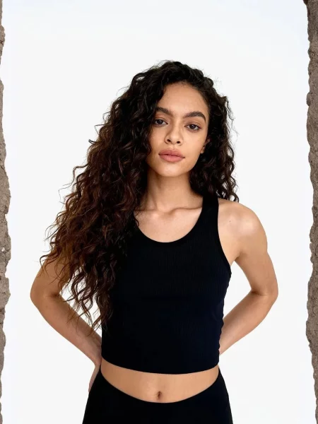 Tommy Life Top Crop Top' fekete