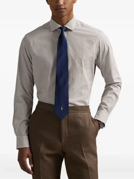 Дълго мрежеста тениска Polo Ralph Lauren с кръгло деколте зелено
