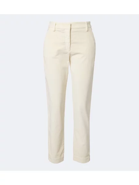 Pantaloni Eleventy conici alb