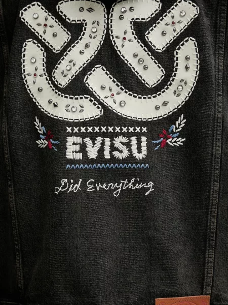 Джинсовая куртка Evisu черная